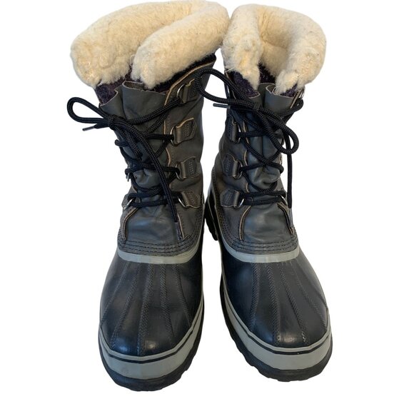 Sorel Mens Caribou Waterproof Winter Boots Size 8 Canada Wool Lined 8972 - Picture 2 of 15